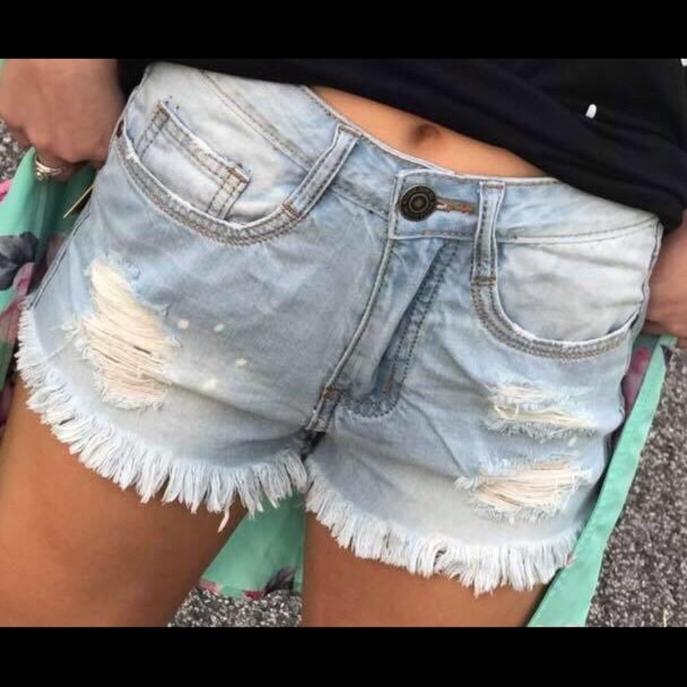 Machine jean shorts